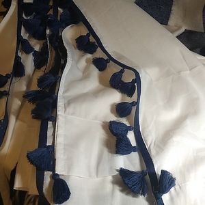 White cotton curtain